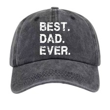 Unisex Vintage Washed Baseball Cap "Best Dad Ever" Father's Day Gift Dad Hat