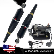 Rear Pair Air Suspension Shocks & Compressor For Escalade Suburban Tahoe Yukon