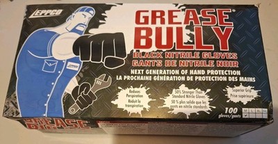100x Kunzer Grease Bully Nitril Handschuhe Schwarz M Einweghandschuhe...