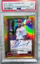 2025 Topps Chrome Update - Rookie Debut Auto Hinds #CRDA-RH Gold Auto PSA 9 RC