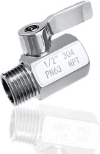 Stainless Steel Shower Head Shut off Valve 1/2 Inch Female X Male NPT Thread