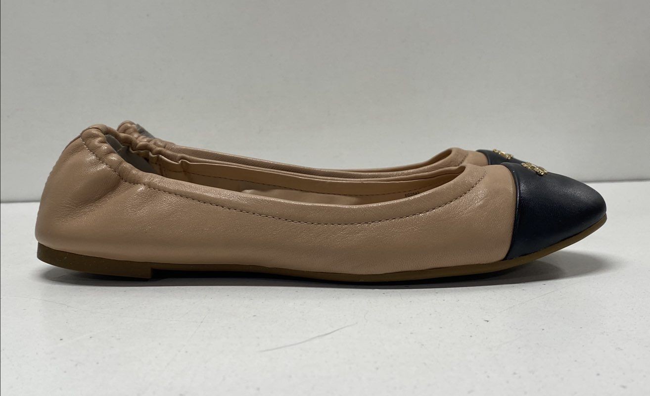 Coach Beige & Black Solid Ballet Flat Flats Women… - image 3