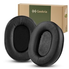 Geekria Protein Leather Ear Pads for ATH-M50X, ATH-M50xBT2 Headphones (Black)