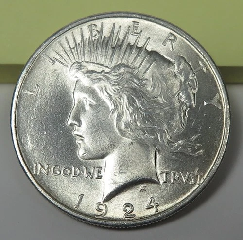 1924 Peace Silver Dollar Better Grade Uncirculated