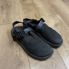 Chaco ToeCoop Hiking Slip-On Clog Sandals Womens Size 8.5 Black Aztec Gray