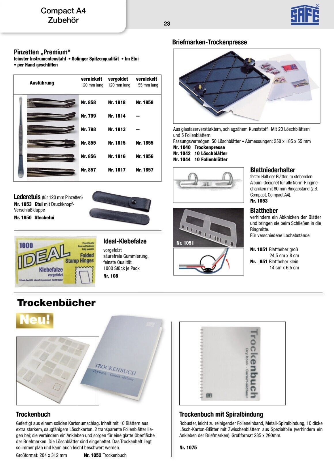SAFE 480 Compact A4 Ring Binder Classic with Patent Clamp