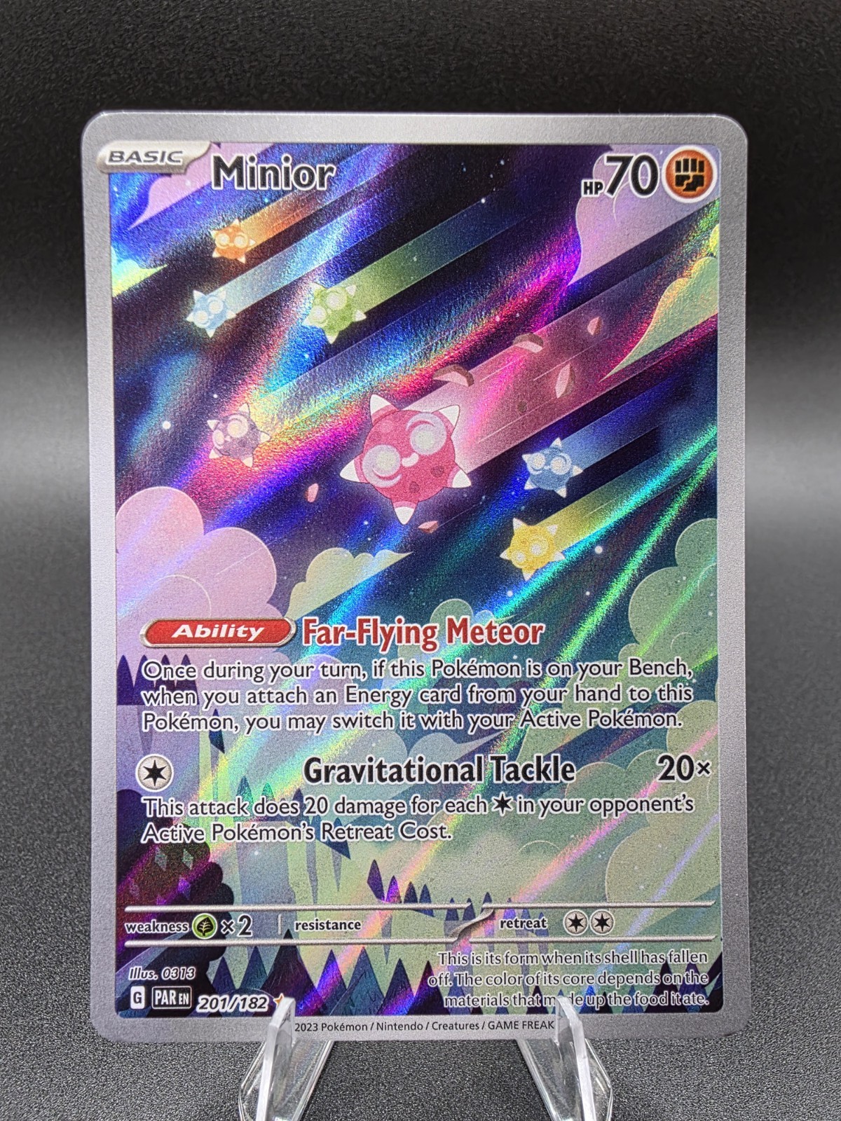 Minior 2023 Paradox Rift Holo Secret Rare #201/182