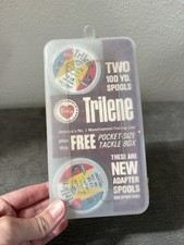 Vintage Berkley Trilene 12lb 100yd Monofilament 2 Spools Tackle Box Fishing Line