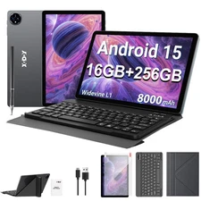 Tablet 11 Inch Android 15 Tablets 16GB RAM+256GB ROM (TF 1TB) with Octa-Core