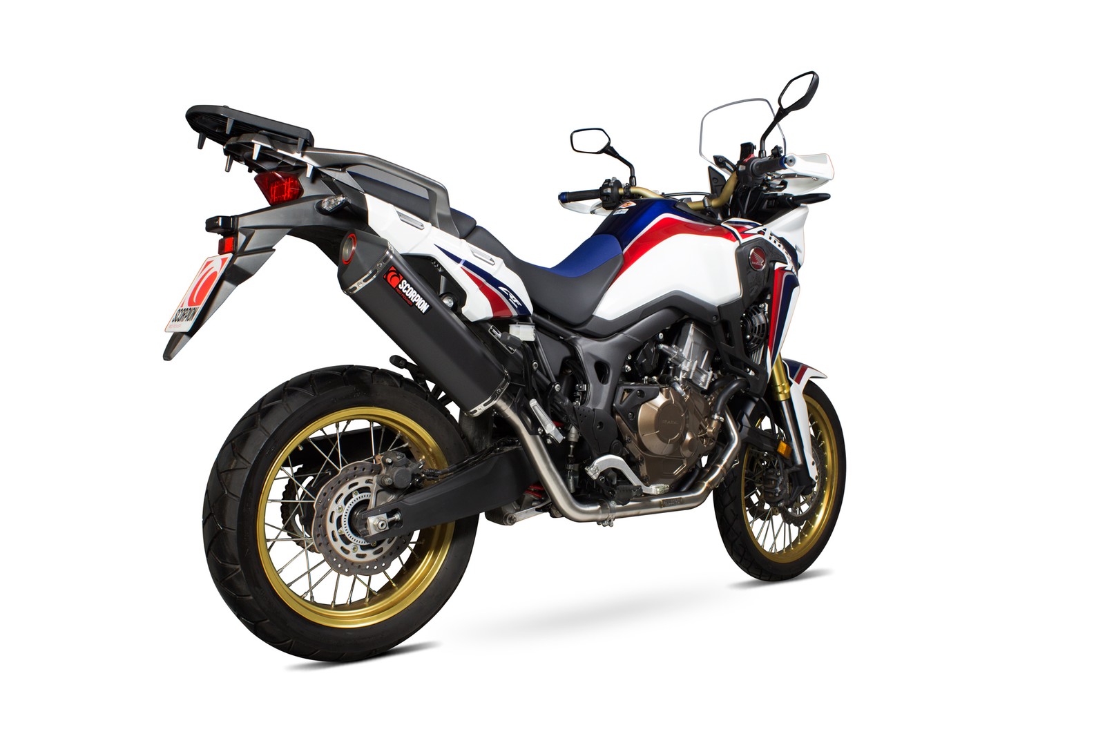 Honda CRF1000 L 15-17 Scorpion Full Exhaust Serket Black Ceramic RHA173SYSBCER
