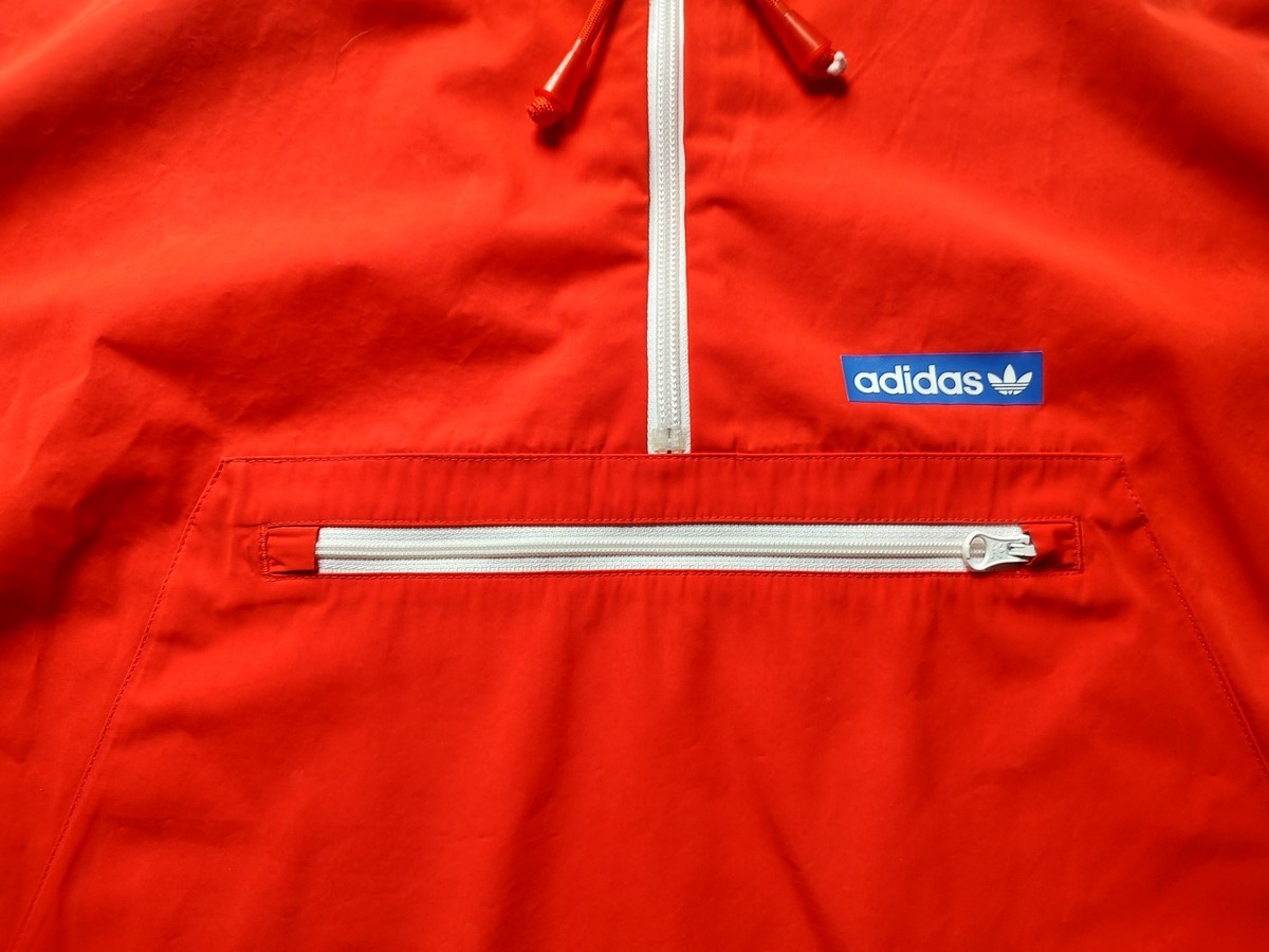 Adidas Tennoji Windbreaker Jacket Men Orange White Pockets Anorak