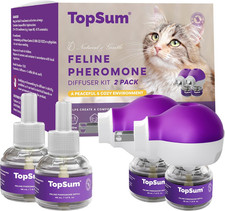 TopSum Cat Calming Pheromone Diffuser: Feline Pheromones Plug in for Stress, Alo