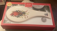 LENOX Winter Greetings Spoon Rest Ribbons-Cardinal-Holly-NEW in Box
