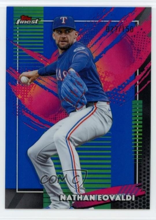 2026 Topps Finest Rare Blue Refractor 27/150 Nathan Eovaldi #203 p3n
