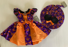 NWT Disney Store Minnie Mouse 4 4T Purple Halloween Witch Costume Dress Hat