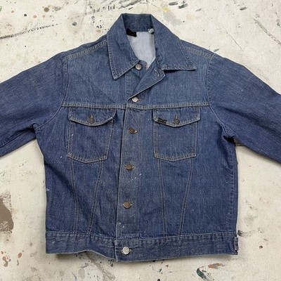 Vintage 60s Sears Roebucks Selvedge Denim Trucker Jacket Mens