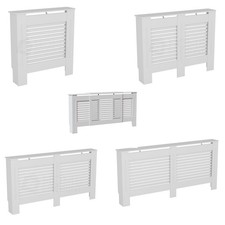 Vida Designs White Radiator Cover Heat Protection Hallway Bedroom Horizontal 