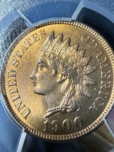 1900 indian head penny cent Stunning Color Uncirculated