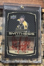 2023-24 Upper Deck Engrained Ray Bourque Synthesis Signatures Red Auto #/10