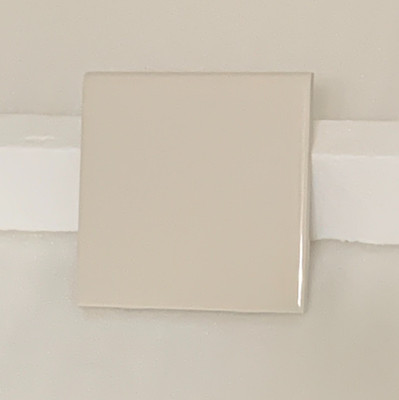 Vintage New American Olean Ceramic  4 1/4'' x 4 1/4''  Gloss Almond #0012 Bullnose