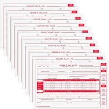 10 Pack Driver Daily Log Book 8.5 x 5.5 Log Book with Detailed Driver Vehic...