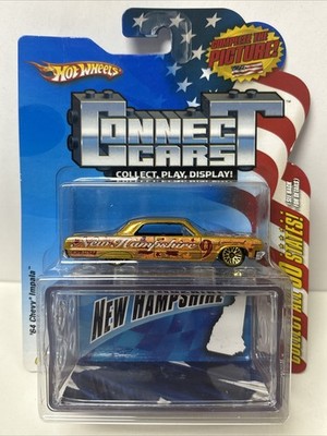 2008 HOT WHEELS CONNECT CARS New Hampshire Gold '64 Chevy Impala