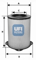 UFI Luftfilter 27.587.00 Filtereinsatz FüR S60 Volvo V70 384 285 1 2 AWD
