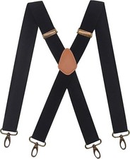 Tirantes para hombre Tirantes traseros ajustables en X con 4 ganchos giratorios