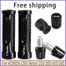 Motorcycle Handlebar Grip Bar End Cap Tire Valve For HONDA CMX Rebel 250 500 300