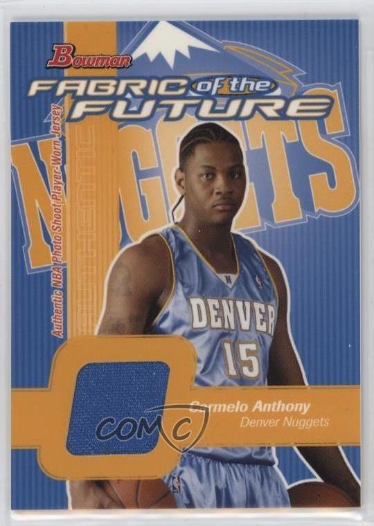 2003 Bowman Rookies & Stars Fabric of the Future Carmelo Anthony #CA RC HOF uk2