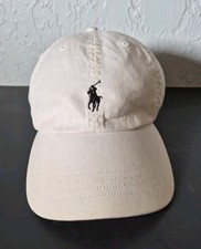 Polo Ralph Lauren Hat Cap Strap Back Mens One Size White Dad Pony