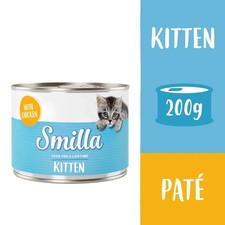 Smilla With Chicken Grain Free Balanced Kitten Wet Cat Food 12 x 200g *TINNED* 7.29 per kilo