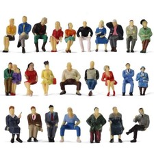 25pcs Different Poses O scale Painted Seated Figure 1:43 Sitting People Park Lay