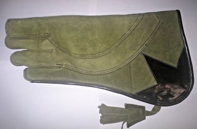 Gant De Fauconnerie Altawash Cuir Daim Double Couche 12 Pouces - Taille Standard Charbon Noir