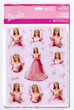 Vintage BARBIE Princess Hallmark Stickers NEW pack 4 Sheets NIP 2001