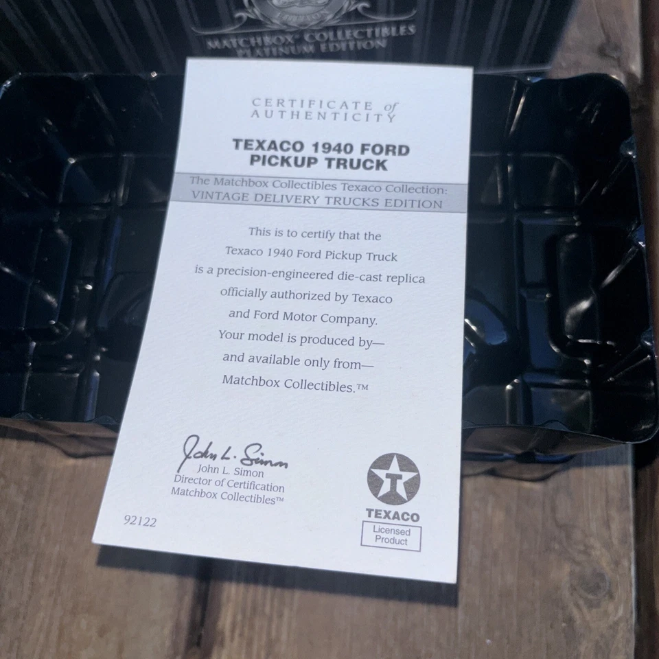 1/43 O scale matchbox truck pickup 92122 1940 Ford Special Texaco - Image 4 of 4