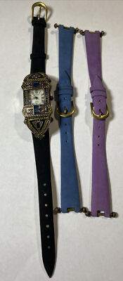NEU Heidi Daus Art Deco Kristall Zifferblatt Multi-Armband Uhr Set Swarovski Kristalle
