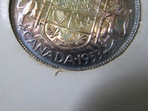 1953 CANADIAN PROOF LIKE SET UNCIRCULATED & ORIGINAL PACKAGING SMALL DATE HALF - Picture 2 of 3