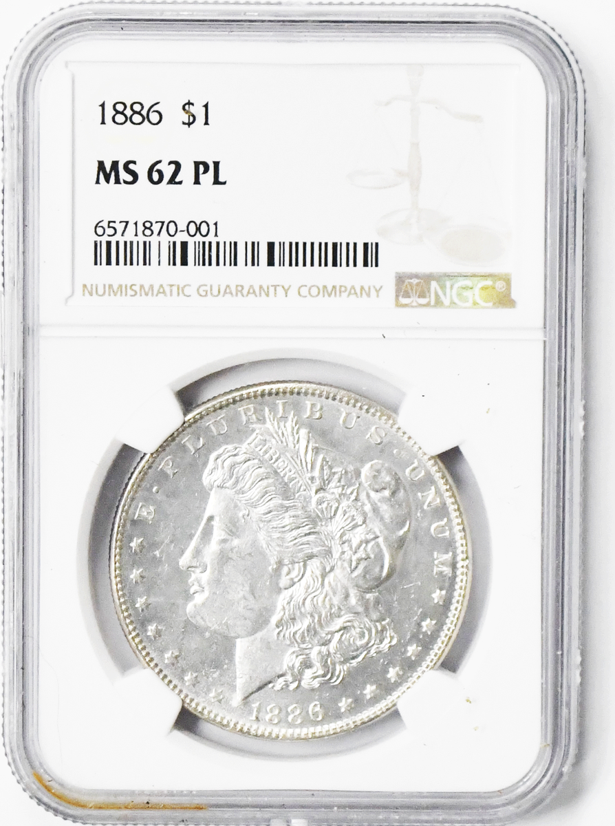 1886 Morgan Silver Dollar MS62モルガンダラー118 1886 Morgan Silver