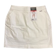 NWT Rafaella Women's Comfort Waistband Pocket Stretch Skort White XL
