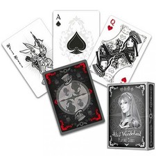 ALICE IN WONDERLAND SILVER DECK PLAYING CARDS BY GAMBLERS WAREHOUSE MAGIC TRICKS