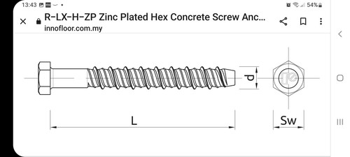 30x Rawlplug Thunderbolt Concrete Screws 10.5 x 110mm - Hex Head, Heavy Duty! - Picture 8 of 10