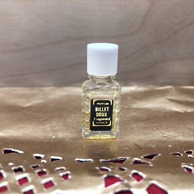 Billet Doux Fragonard perfume parfum 2 mL splash glass bottle vintage