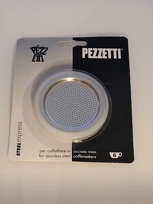 Pezzetti Steelexpress Moka Express 6 Tassen Filter + Silikondichtungen Set