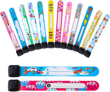 14 Pieces Kids Safety ID Bracelets Child Identification Wristband Reusable
