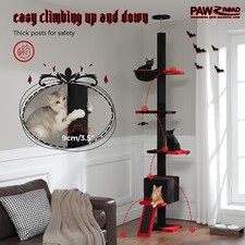 PAWZ Road Kratzbaum Deckenhoch Katzenkratzbaum Katzenbaum Kletterbaum 210-274 cm