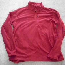 Brasher 1/4 Zip Fleece Top Deep Red Men's XL READ RE COLOUR Free UK P P