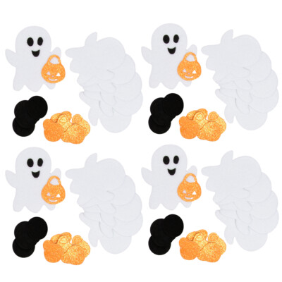 4pk Ghosts Foam Felt Stickers Halloween Decorations Arts Crafts Supplies Kids