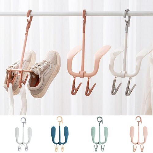 Plastic Shoes Rack Windproof Clothes Hanger Rotating Shoe Drying Rack  Outdoor - 第 1/12 張圖片