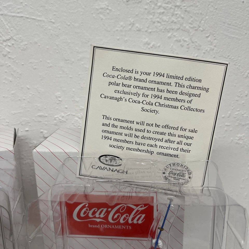 Vintage Coca Cola Cavanagh Christmas Ornament Bundle NEW - Image 4 of 4
